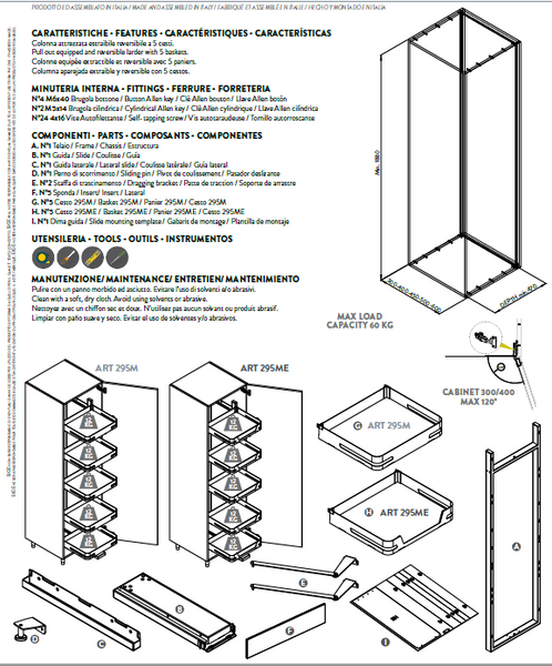 COLUMNA EXTRAIBLE 295M 1880MM ALTO Y 450MM ANCHO ORION/CONCRETE GREY SIGE