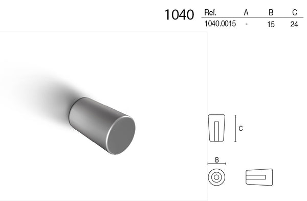 POMO CROMO MATE Ø 15MM