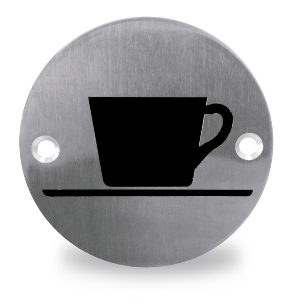 SIMBOLO "CAFE"  ACERO INOX 76MM