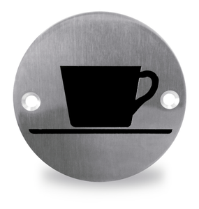 SIMBOLO "CAFE"  ACERO INOX 76MM