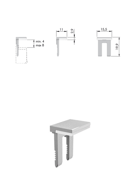 SET KUBIC CUERPO-TAPA SOPORTE PARA CRISTAL