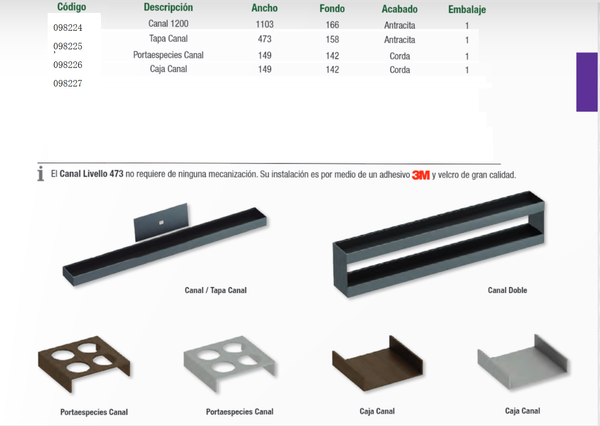 CAJA ABIERTA CANAL BELNET LIVELLO CORDA 142 X 149