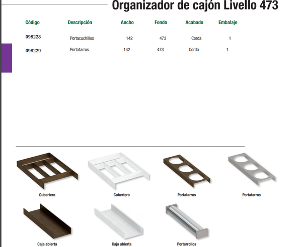 PORTACUCHIILOS BELNET LIVELLO CORDA 473 X 142