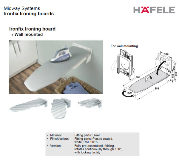 PLANCHADOR PLEGABLE PARA PARED