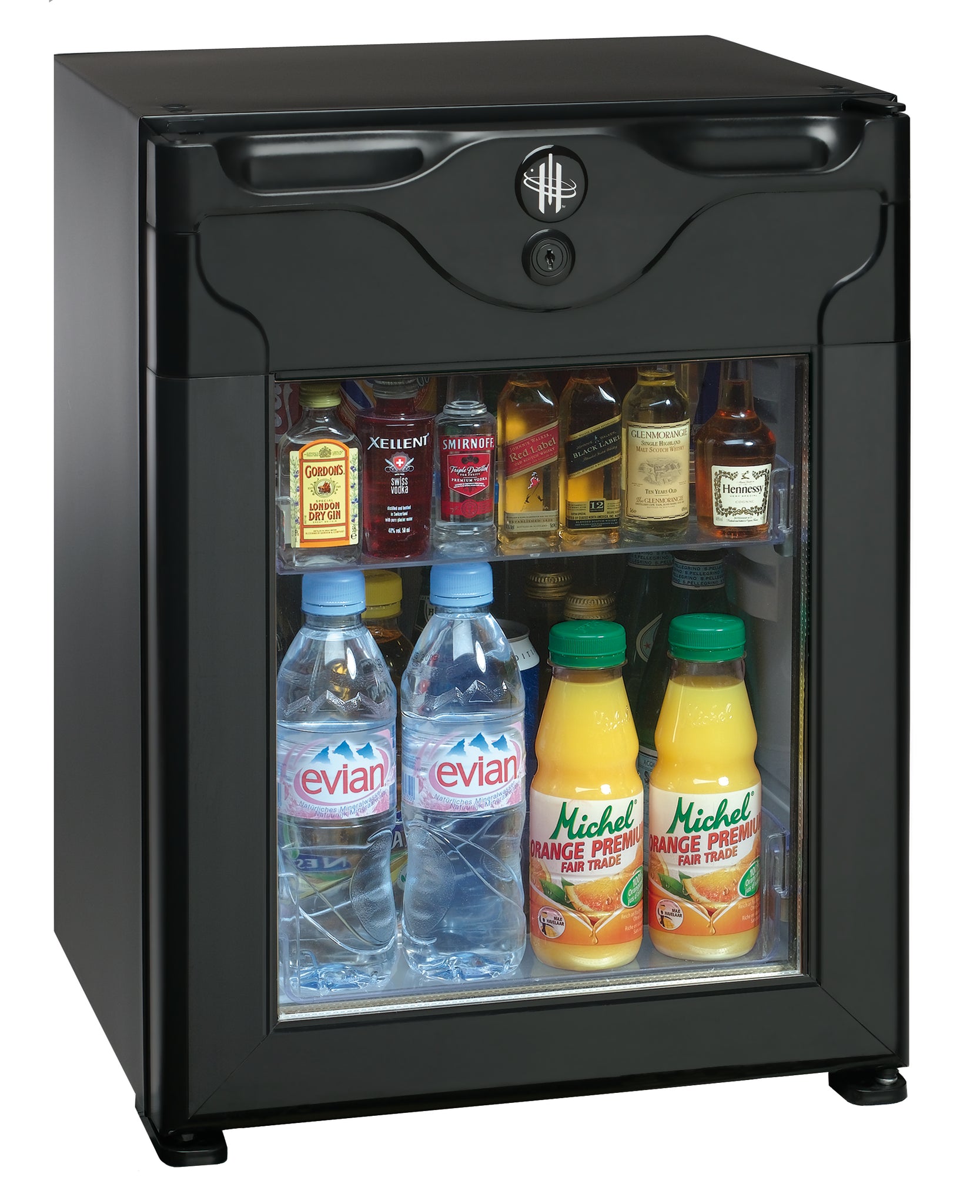 MINIBAR PB-40 LTS PTA ESTANDAR VIDRIO CON LLAVE,LUZ,TIPO B