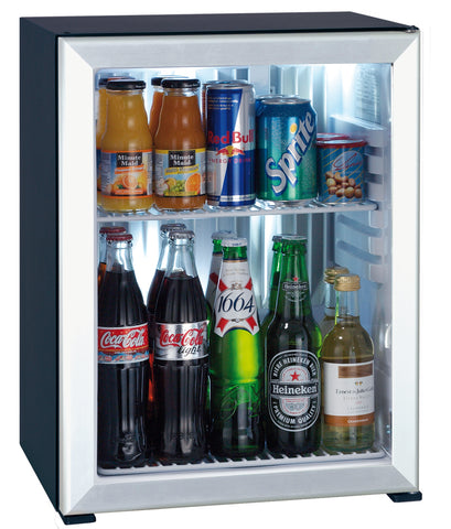 MINIBAR PB-40 LTS MARCO ALUMINIO VIDRIO CON LLAVE,LUZ,TIPO B