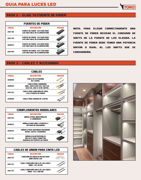 NUEVO TUBO ALUMINIO CLOSET 2500MM PARA CINTA LED