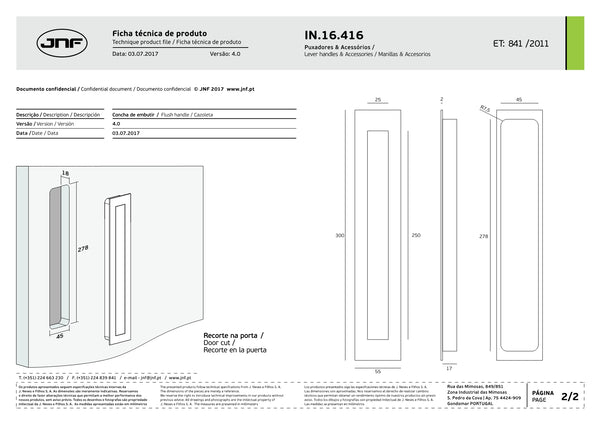 CAZOLETA RECTANGULAR 300x55MM NEGRO ANTRACITA