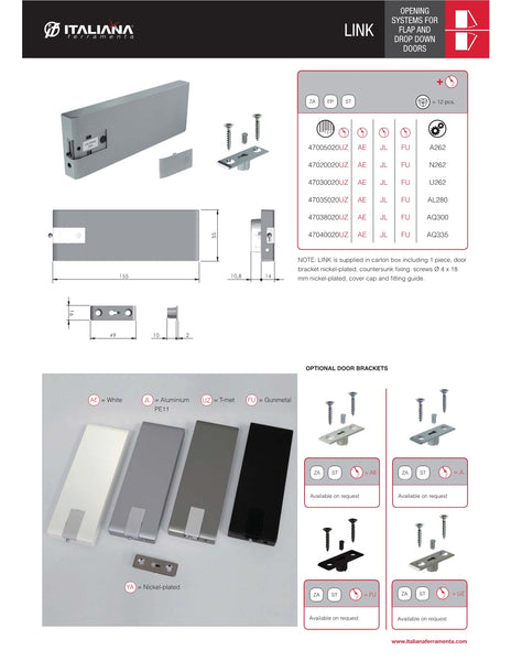 N262 LINK COMPAS ALUMINIO CON FRENO Y TRACCION DE CABLE