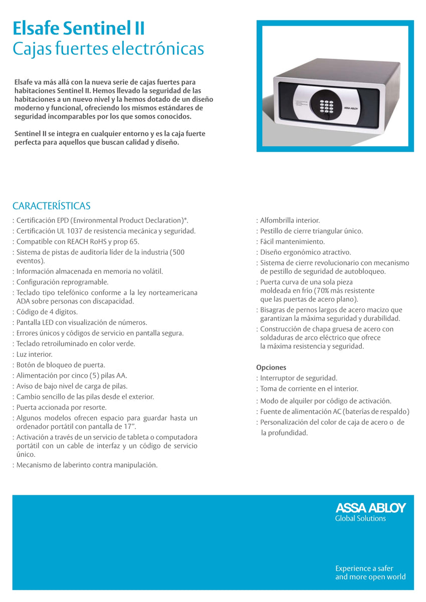CAJA SEGURIDAD SENTINEL II 41 RH – torotuprojecto